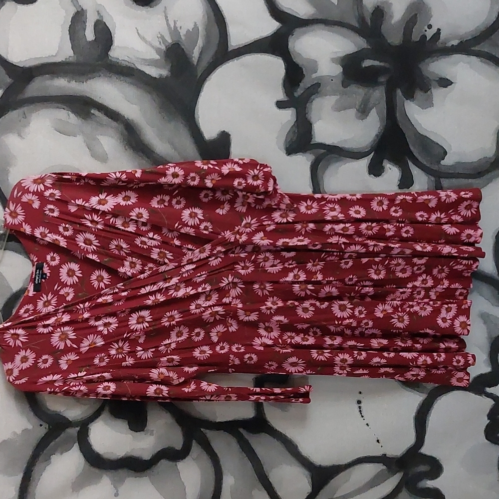 simply be dress size 22 red and pink flowers